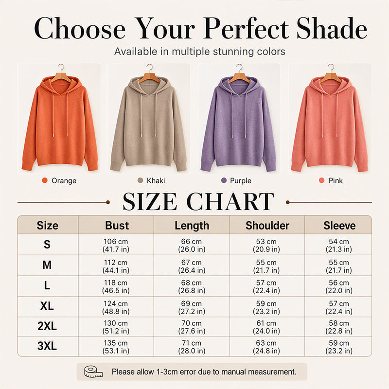 Women's Casual Hooded Sweater with Drawstring