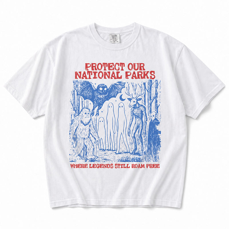 Retro Cryptid National Parks Graphic T-Shirt