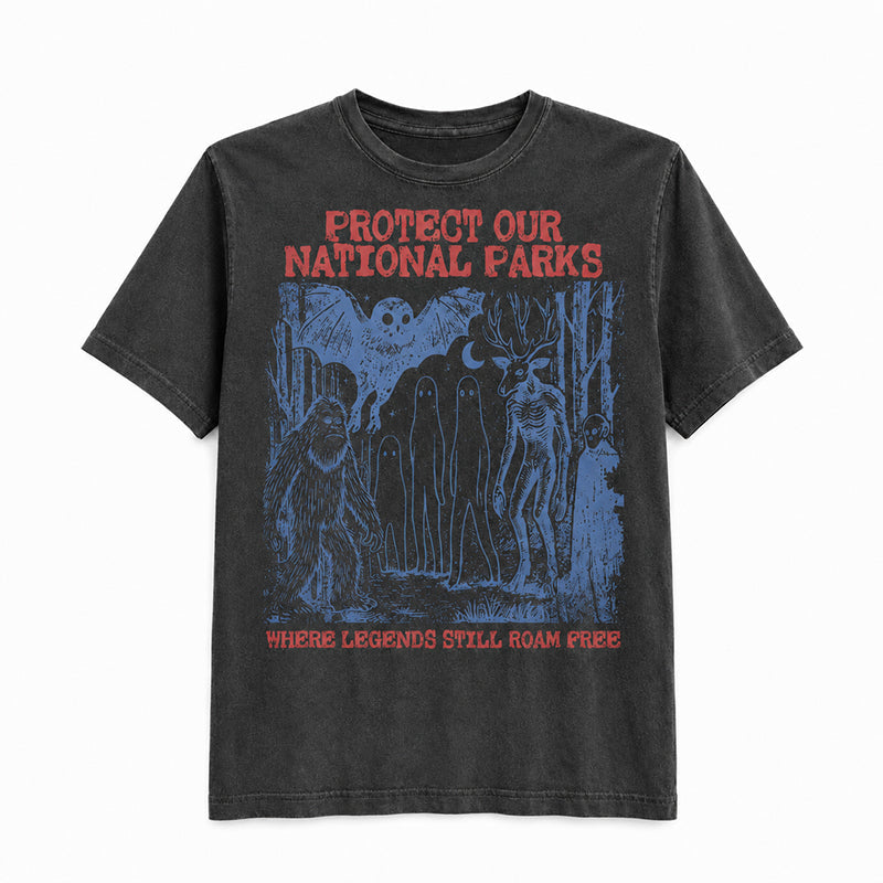 Retro Cryptid National Parks Graphic T-Shirt
