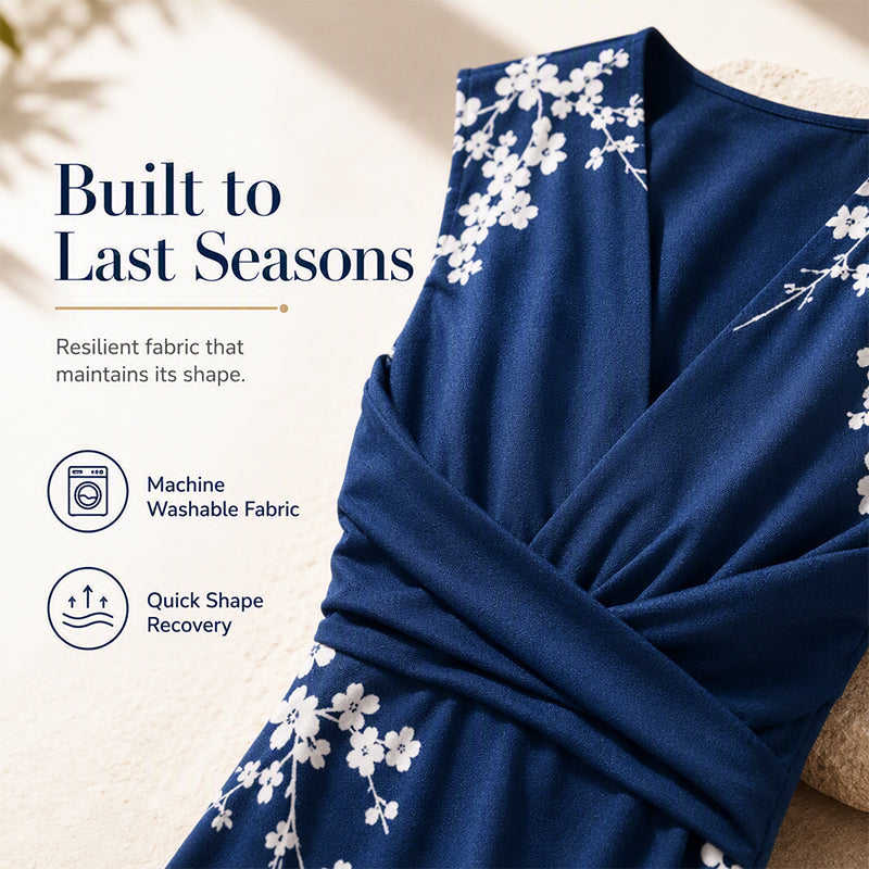 Flattering V-Neck Midi Dress