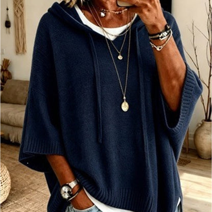 ✨Women's Hooded Drawstring Knit Pullover