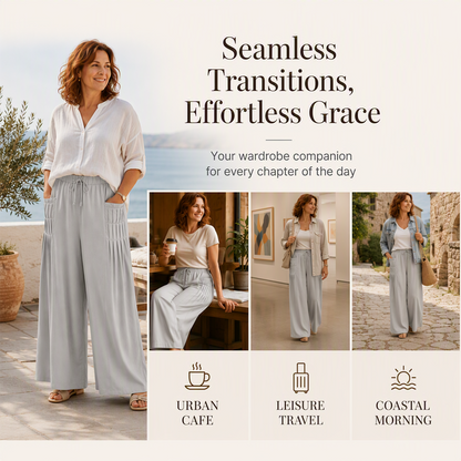 Women's Cotton Linen Wide Leg Pants