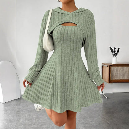 ⏰🍂Autumn Early Bird Sale-Women's 2-Piece Ribbed Knit Outfit