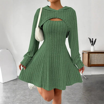 ⏰🍂Autumn Early Bird Sale-Women's 2-Piece Ribbed Knit Outfit