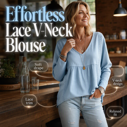 ⌛Limited-Time Offer-Women's Casual V-Neck Long Sleeve Blouse