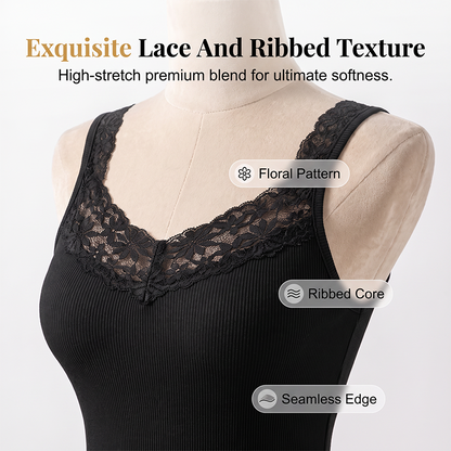 ⏰🍂Autumn Early Bird Sale--Women's Plus Size Lace Slim Fit Tank Top