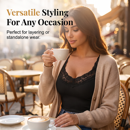 ⏰🍂Autumn Early Bird Sale--Women's Plus Size Lace Slim Fit Tank Top