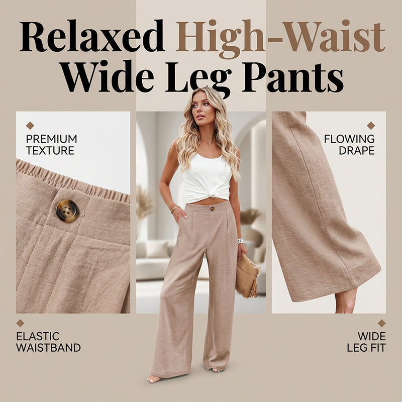 ⏰🍂Autumn Early Bird Sale-Women's High Waist Wide-Leg Casual Pants