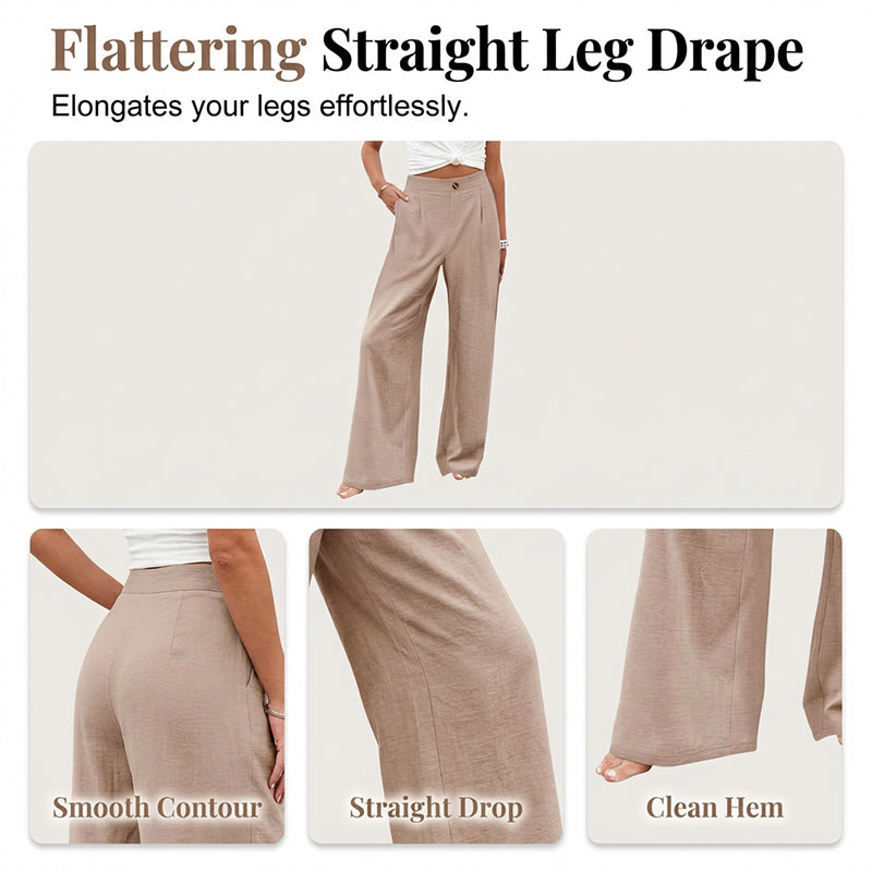 ⏰🍂Autumn Early Bird Sale-Women's High Waist Wide-Leg Casual Pants