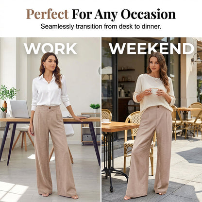 ⏰🍂Autumn Early Bird Sale-Women's High Waist Wide-Leg Casual Pants