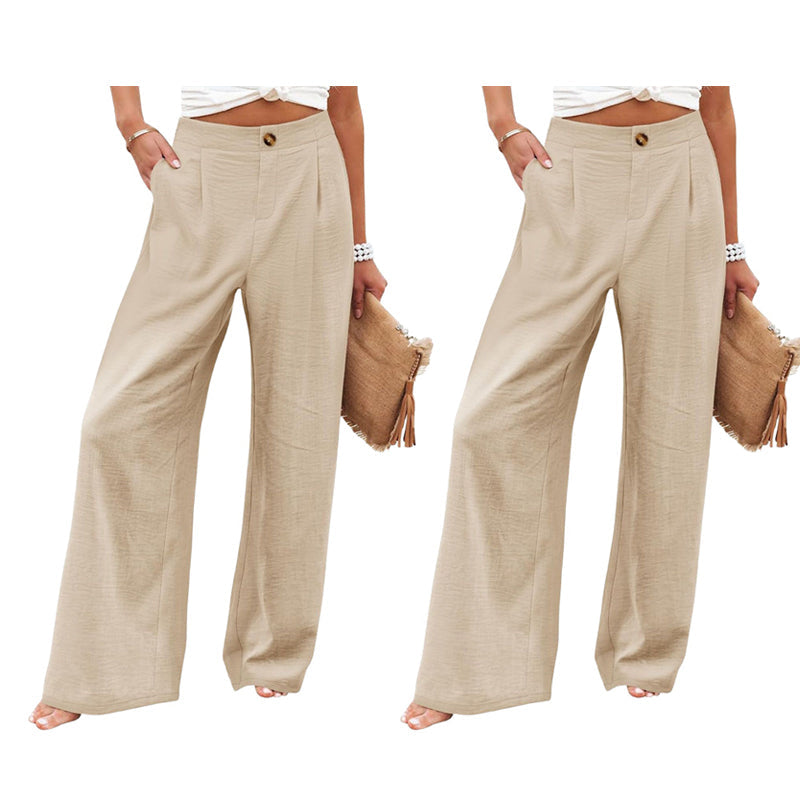 ⏰🍂Autumn Early Bird Sale-Women's High Waist Wide-Leg Casual Pants