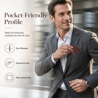 Slim PU Leather Business Card Holder