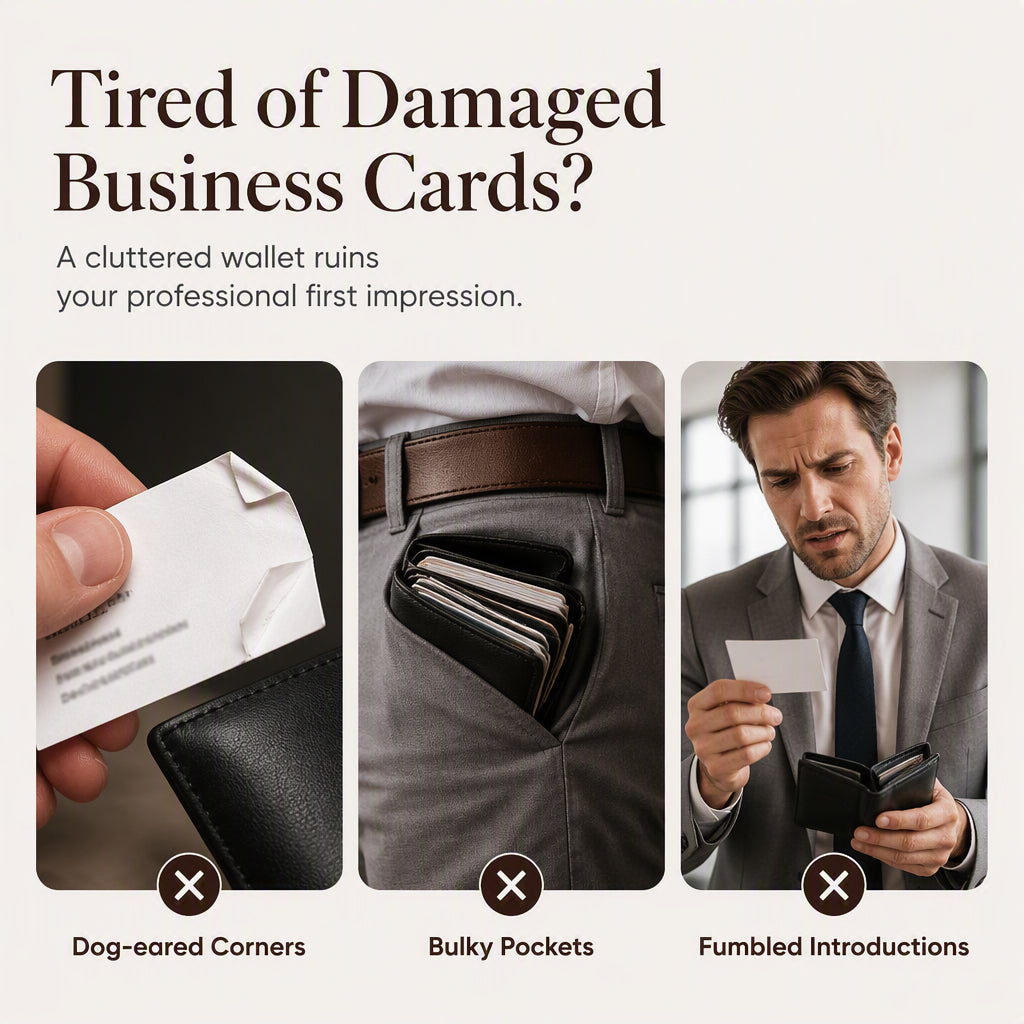 Slim PU Leather Business Card Holder