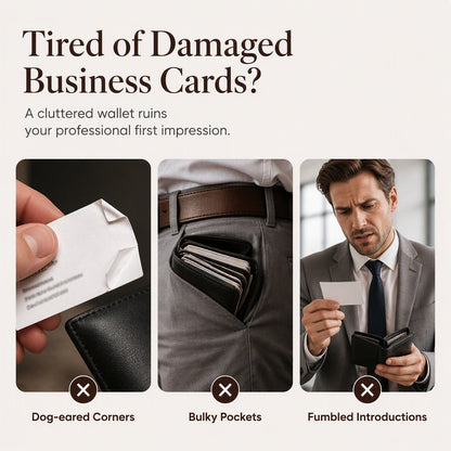 Slim PU Leather Business Card Holder