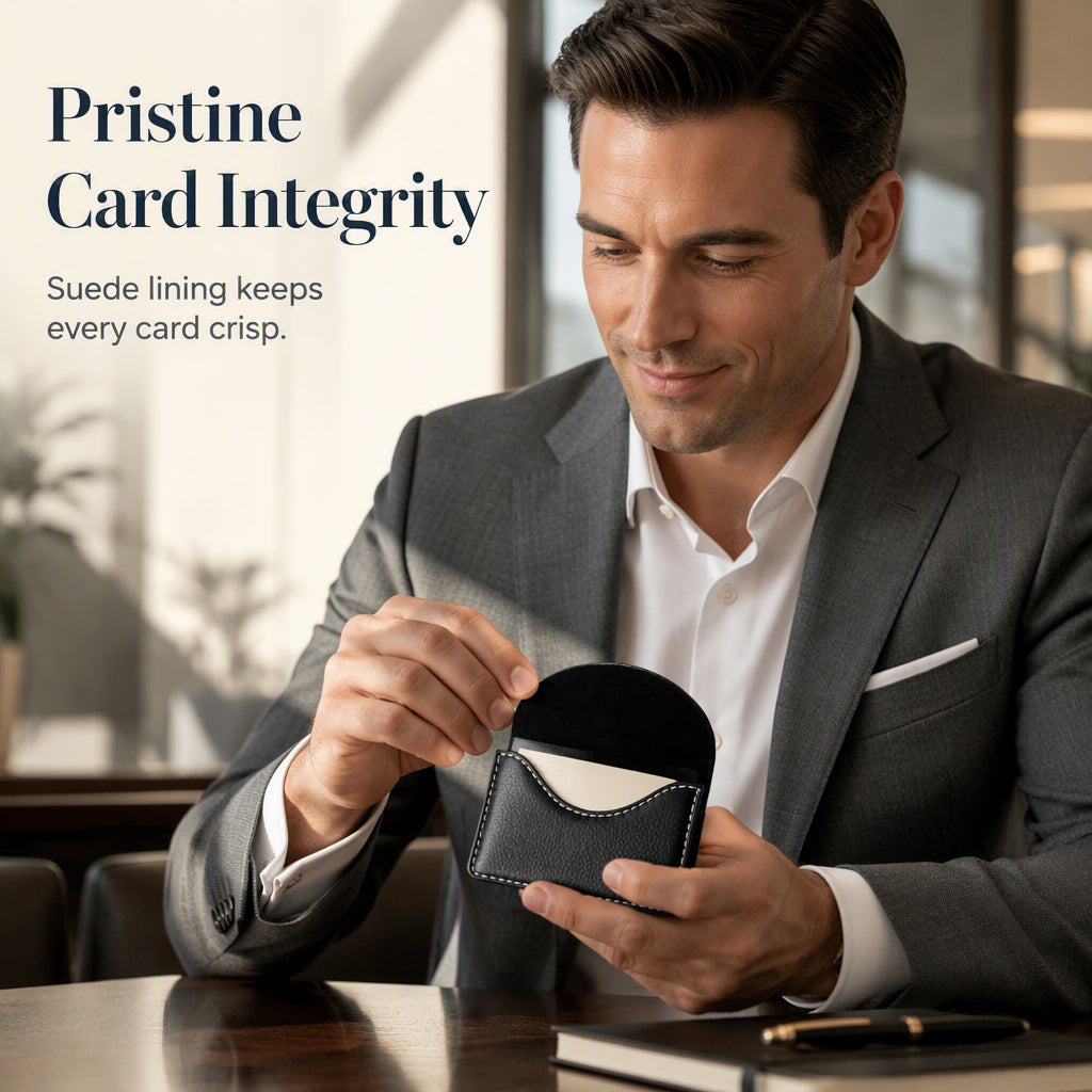 Slim PU Leather Business Card Holder