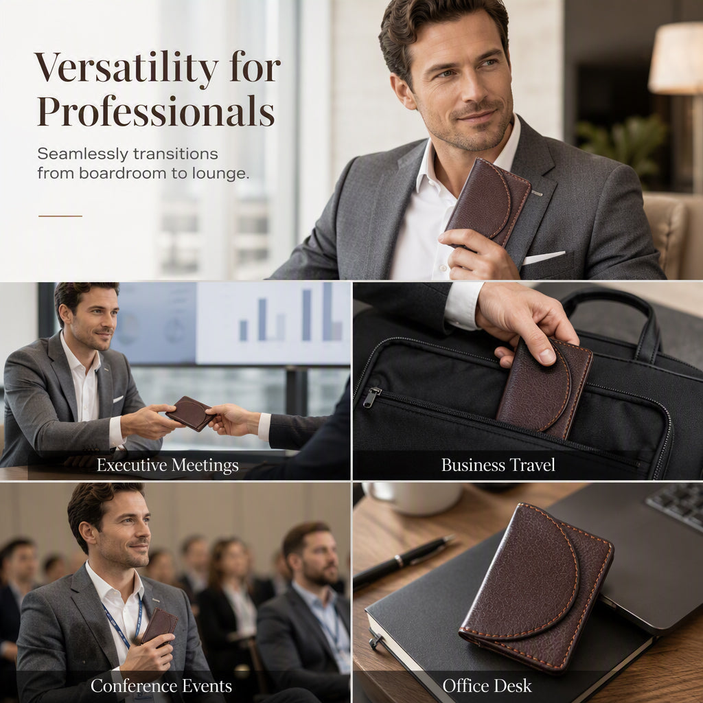 Slim PU Leather Business Card Holder