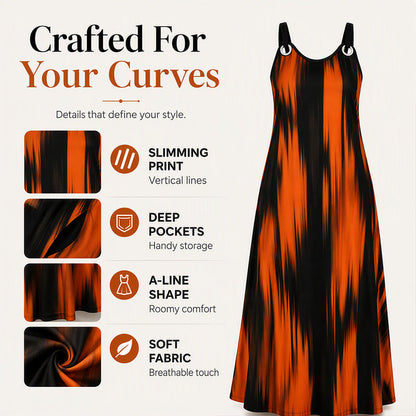 👗New Arrivals - Striped Sleeveless Midi Dress – Breathable Comfort & Versatile Fit for All Body Types