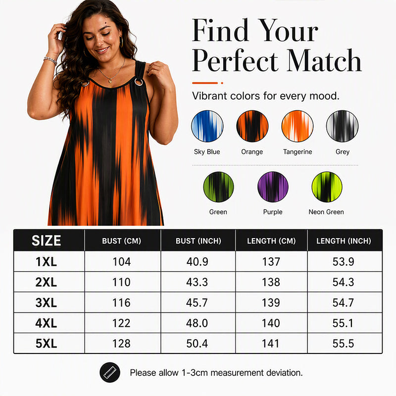 👗New Arrivals - Striped Sleeveless Midi Dress – Breathable Comfort & Versatile Fit for All Body Types