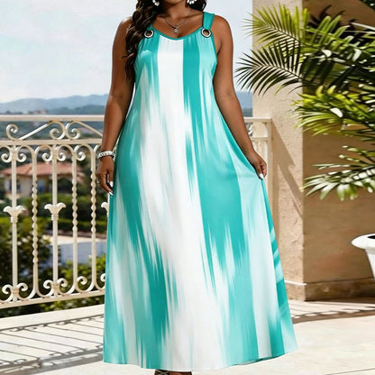 👗New Arrivals - Striped Sleeveless Midi Dress – Breathable Comfort & Versatile Fit for All Body Types