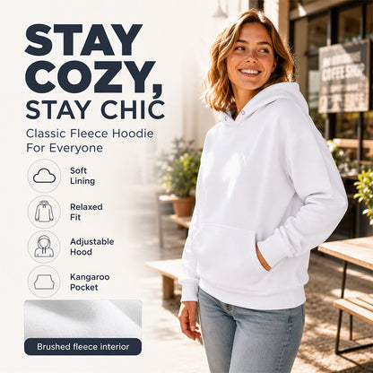 Unisex Minimalist Graphic Hooded Sweatshirt