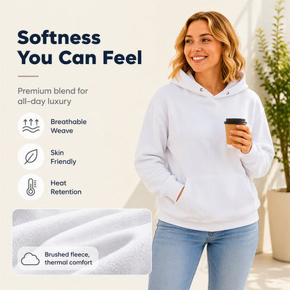 Unisex Minimalist Graphic Hooded Sweatshirt