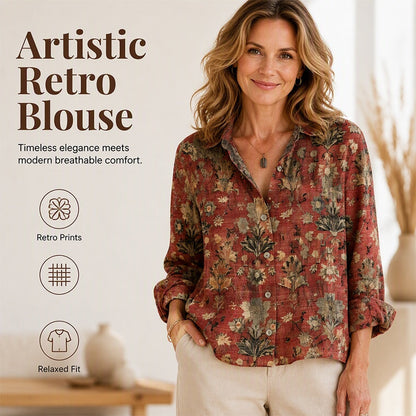 Women's Vintage Printed Casual Shirt