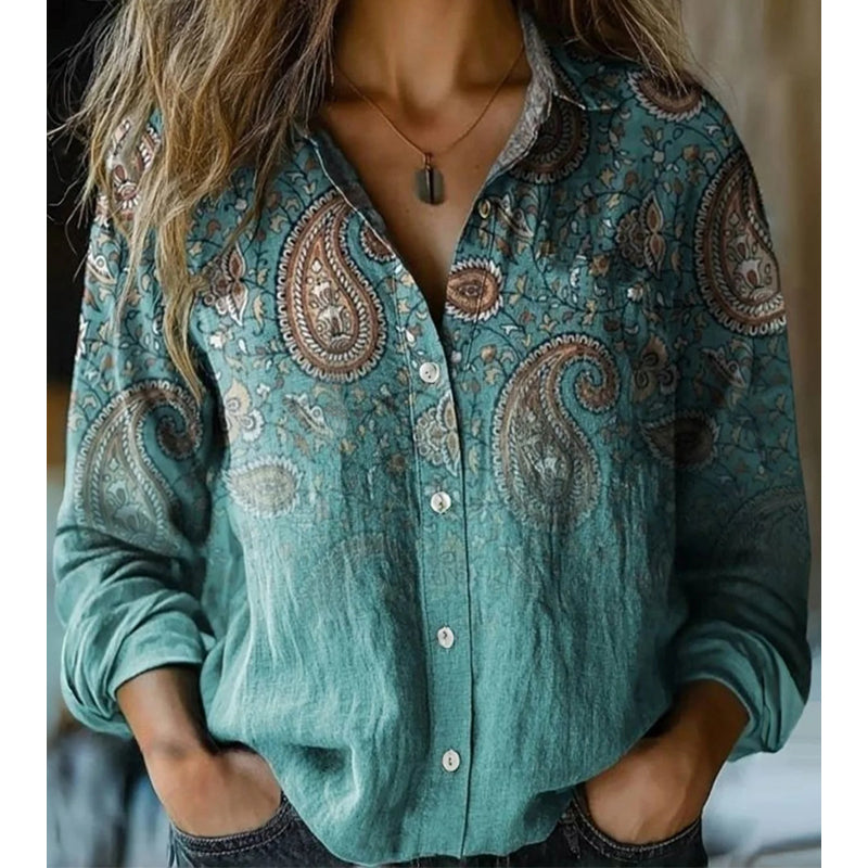 Women's Vintage Printed Casual Shirt