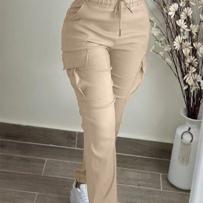 ✨ Women's Casual Drawstring Waist Cargo Pants – Relaxed Utility Style With Comfortable Everyday Fit 👖