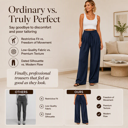⌛Limited-Time Offer🛍️Women's Casual Flowy Pleated Wide-Leg Pants