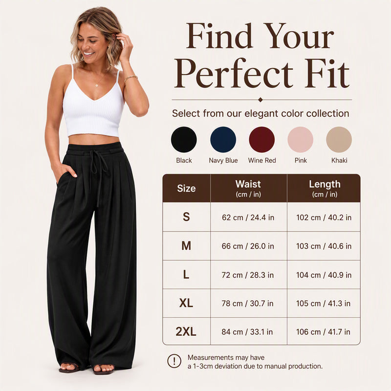 ⌛Limited-Time Offer🛍️Women's Casual Flowy Pleated Wide-Leg Pants