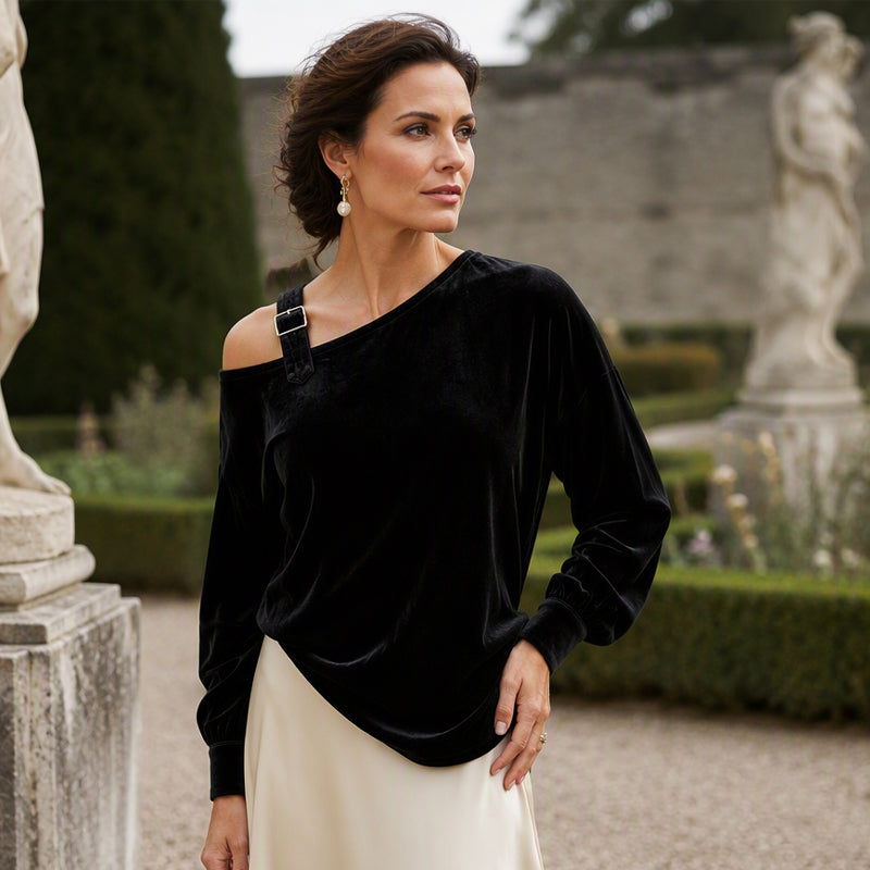 Women's Off Shoulder Loose Pullover Top
