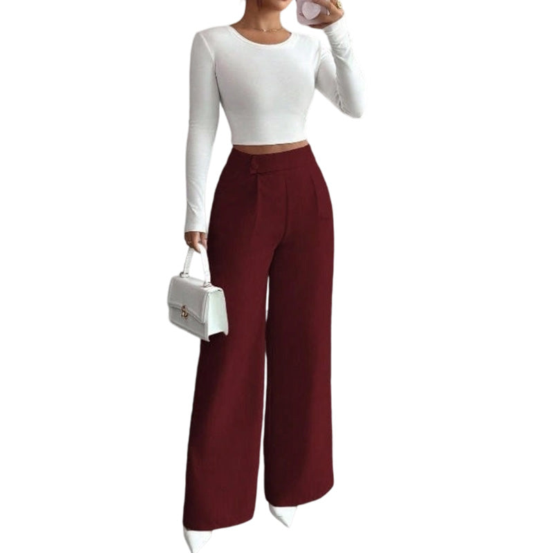 ✨New Arrivals & Special Offers-Women's Elegant  High Waist Wide Leg Pants