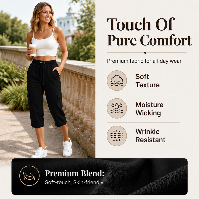 Women's Casual Cargo Capri Pants