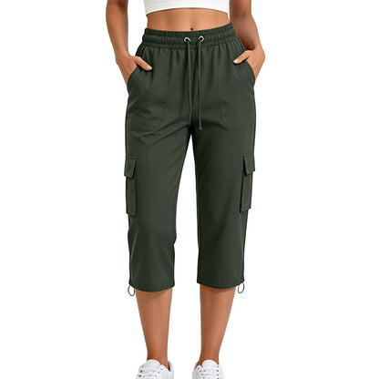 Women's Casual Cargo Capri Pants