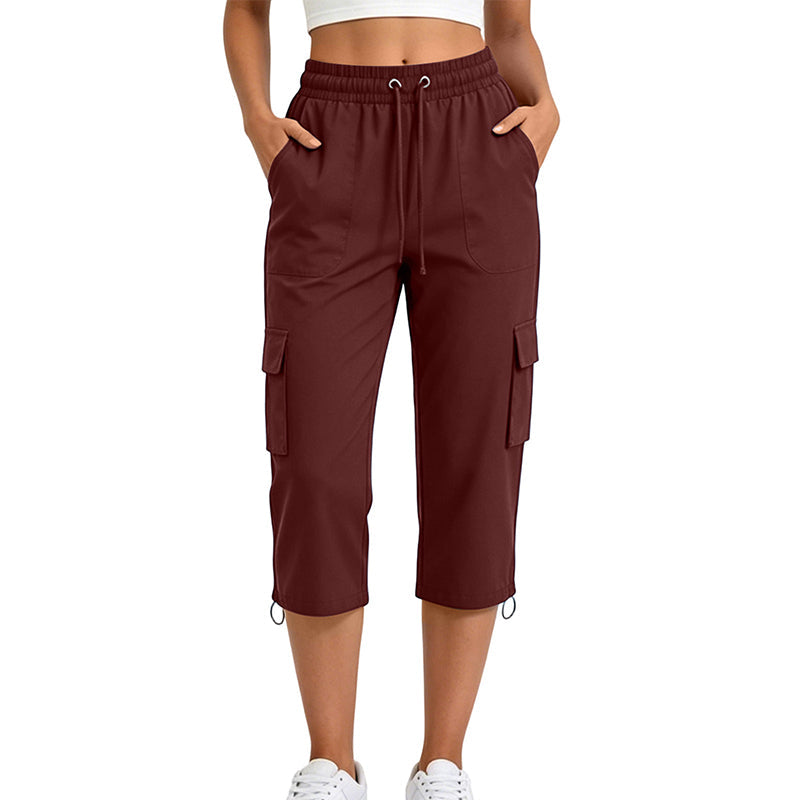 Women's Casual Cargo Capri Pants