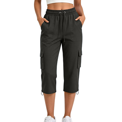 Women's Casual Cargo Capri Pants