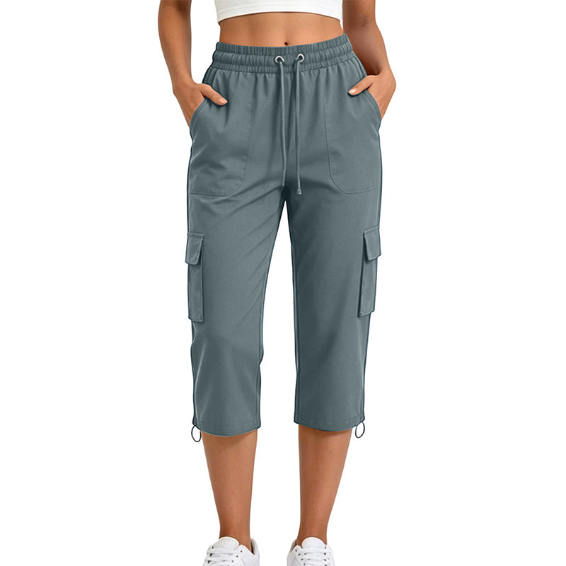 Women's Casual Cargo Capri Pants