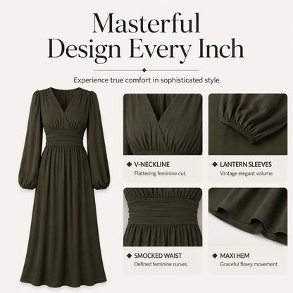 Women's High Slit Deep V Neck Maxi Dress