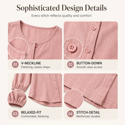 ✨New Arrivals & Special Offers-Women's Loose Solid Color Button Down Shirt