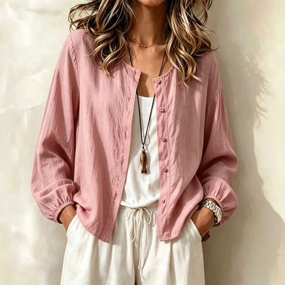 ✨New Arrivals & Special Offers-Women's Loose Solid Color Button Down Shirt