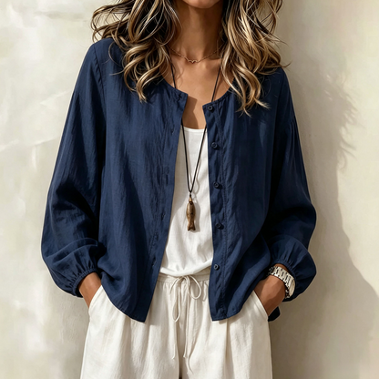 ✨New Arrivals & Special Offers-Women's Loose Solid Color Button Down Shirt