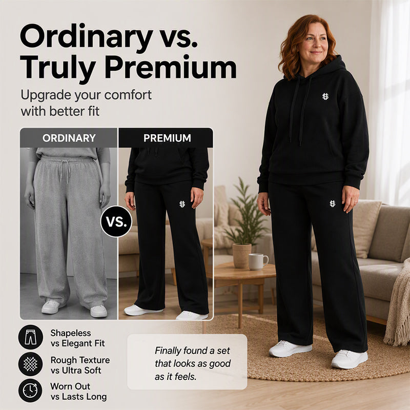 Women's Hoodie & Wide-Leg Pants Set