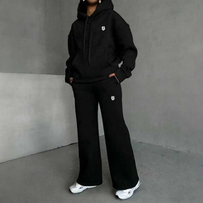 Women's Hoodie & Wide-Leg Pants Set