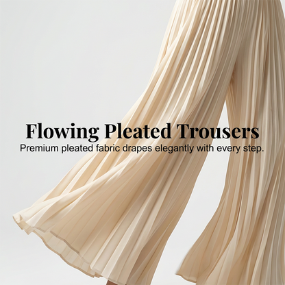 Elegant V-Neck Pleated Wide-Leg Jumpsuit