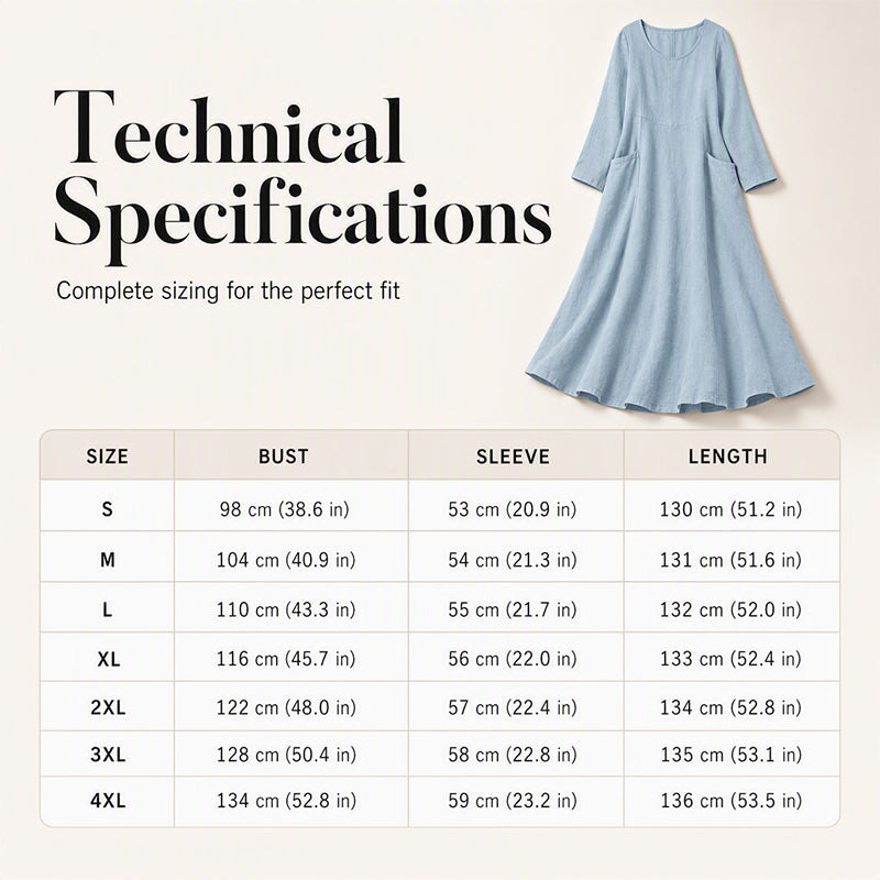 Women's Solid Color Long Sleeve Dress