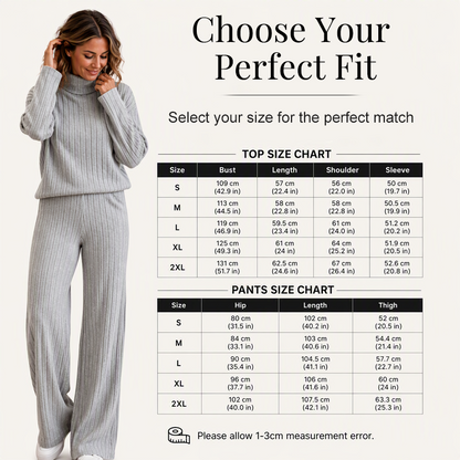 Women's Cozy Ribbed Knit 2-Piece Set