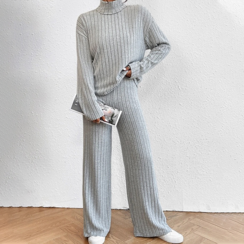 Women's Cozy Ribbed Knit 2-Piece Set