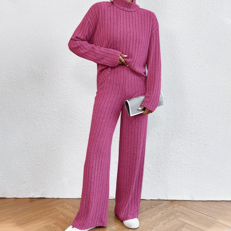 Women's Cozy Ribbed Knit 2-Piece Set