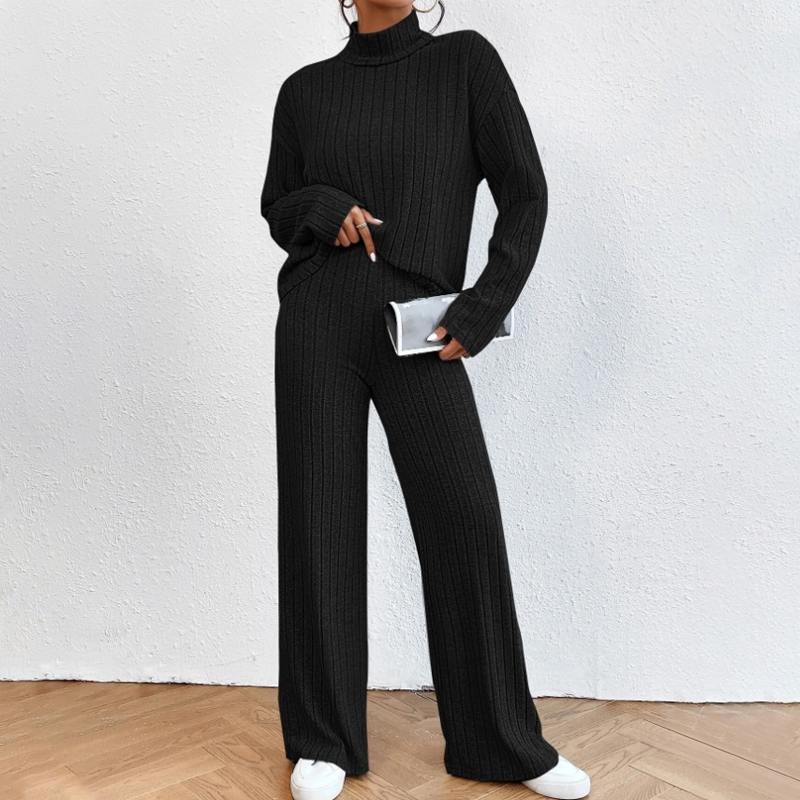 Women's Cozy Ribbed Knit 2-Piece Set