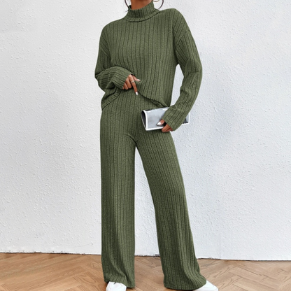 Women's Cozy Ribbed Knit 2-Piece Set